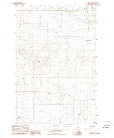 United States Geological Survey Teton Buttes, MT (1987, 24000-Scale) digital map