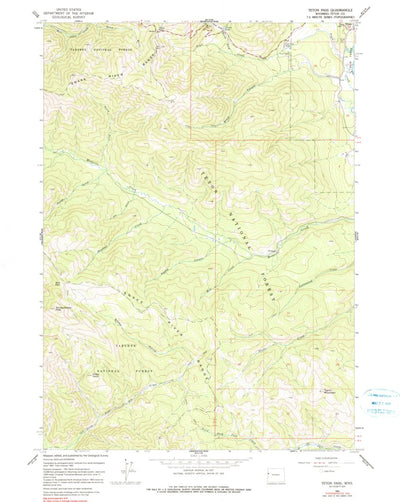 United States Geological Survey Teton Pass, WY (1963, 24000-Scale) digital map