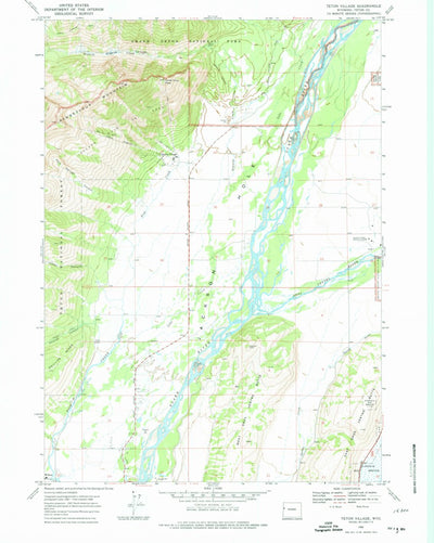 United States Geological Survey Teton Village, WY (1968, 24000-Scale) digital map