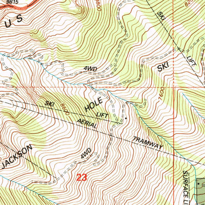 United States Geological Survey Teton Village, WY (1996, 24000-Scale) digital map
