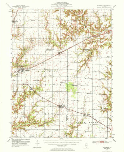 United States Geological Survey Teutopolis, IL (1953, 62500-Scale) digital map