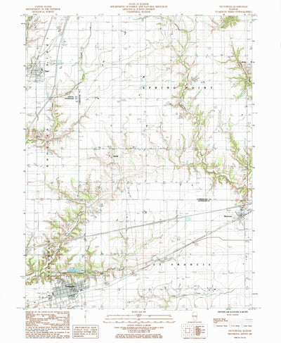 United States Geological Survey Teutopolis, IL (1985, 24000-Scale) digital map