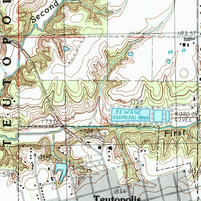 United States Geological Survey Teutopolis, IL (1985, 24000-Scale) digital map