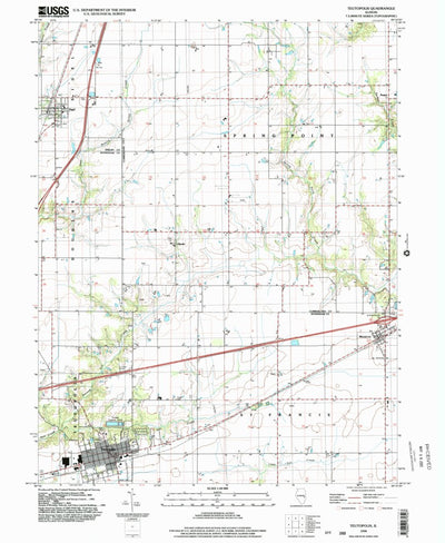 United States Geological Survey Teutopolis, IL (1998, 24000-Scale) digital map