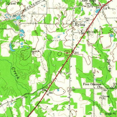 United States Geological Survey Texarkana, TX-AR (1954, 62500-Scale) digital map