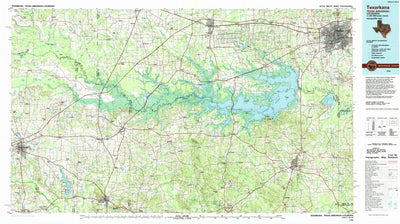United States Geological Survey Texarkana, TX-AR-LA (1992, 100000-Scale) digital map