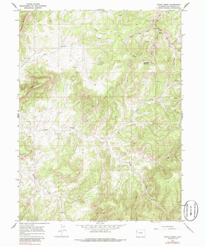 United States Geological Survey Texas Creek, CO (1964, 24000-Scale) digital map