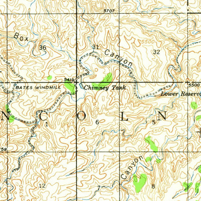 United States Geological Survey Texas Hill, NM (1943, 62500-Scale) digital map