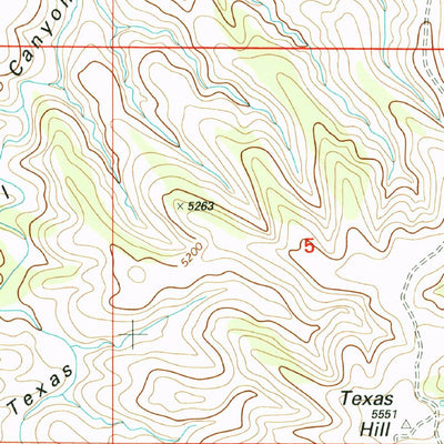 United States Geological Survey Texas Hill, NM (2001, 24000-Scale) digital map