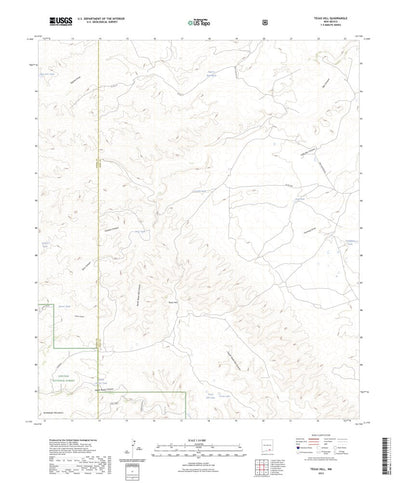 United States Geological Survey Texas Hill, NM (2023, 24000-Scale) digital map