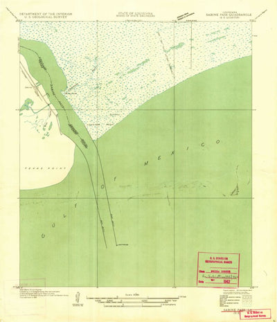 United States Geological Survey Texas Point, TX-LA (1932, 31680-Scale) digital map