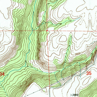 United States Geological Survey Texas Ridge, ID (1994, 24000-Scale) digital map