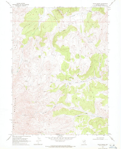 United States Geological Survey Texas Spring, NV (1968, 24000-Scale) digital map