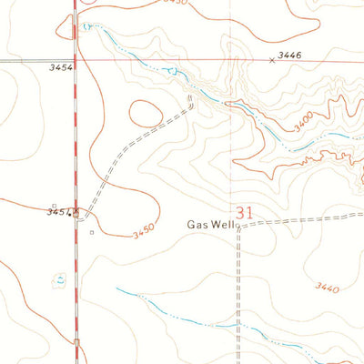 United States Geological Survey Texhoma NE, OK (1973, 24000-Scale) digital map