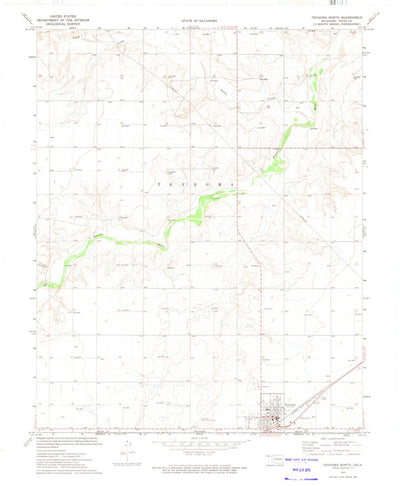 United States Geological Survey Texhoma North, OK-TX (1973, 24000-Scale) digital map