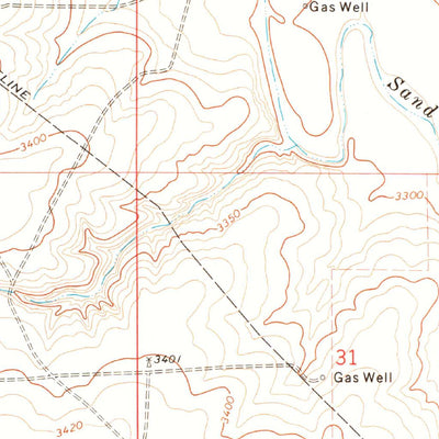 United States Geological Survey Texhoma North, OK-TX (1973, 24000-Scale) digital map