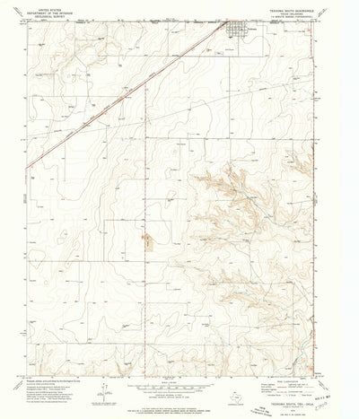 United States Geological Survey Texhoma South, TX-OK (1974, 24000-Scale) digital map