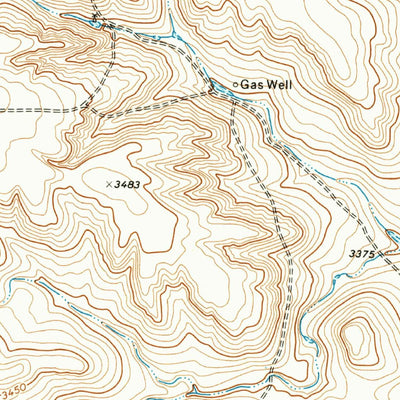 United States Geological Survey Texhoma South, TX-OK (1974, 24000-Scale) digital map