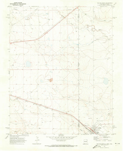 United States Geological Survey Texline North, TX-NM (1970, 24000-Scale) digital map