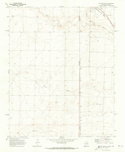 United States Geological Survey Texline South, TX-NM (1970, 24000-Scale) digital map