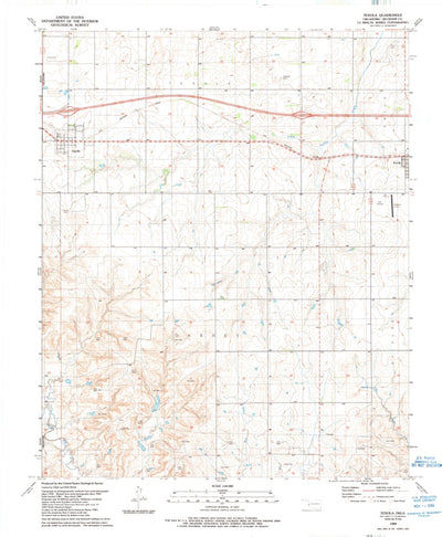 United States Geological Survey Texola, OK (1989, 24000-Scale) digital map