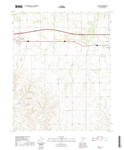 United States Geological Survey Texola, OK (2022, 24000-Scale) digital map