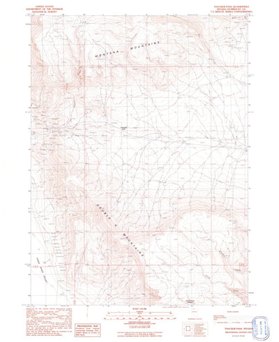 United States Geological Survey Thacker Pass, NV (1991, 24000-Scale) digital map