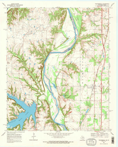 United States Geological Survey Thackerville, OK-TX (1968, 24000-Scale) digital map