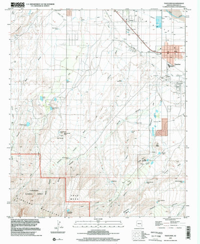 United States Geological Survey Thatcher, AZ (1997, 24000-Scale) digital map