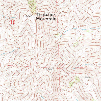 United States Geological Survey Thatcher Mountain, UT (1972, 24000-Scale) digital map
