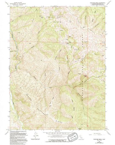 United States Geological Survey Thatcher Ridge, CA (1967, 24000-Scale) digital map