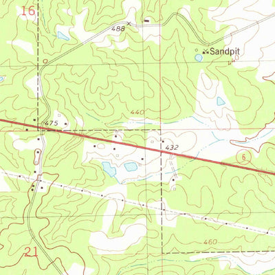 United States Geological Survey Thaxton, MS (1980, 24000-Scale) digital map
