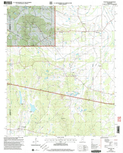 United States Geological Survey Thaxton, MS (2000, 24000-Scale) digital map