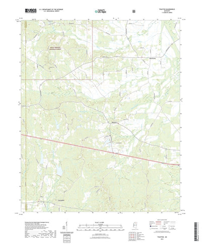United States Geological Survey Thaxton, MS (2021, 24000-Scale) digital map