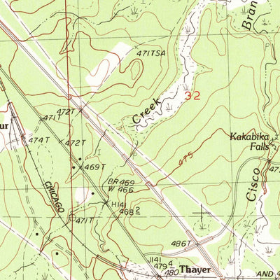 United States Geological Survey Thayer, MI (1982, 25000-Scale) digital map