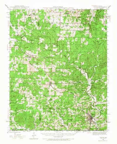 United States Geological Survey Thayer, MO (1943, 62500-Scale) digital map