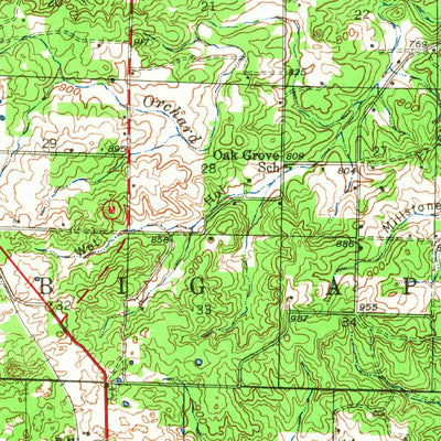 United States Geological Survey Thayer, MO (1943, 62500-Scale) digital map