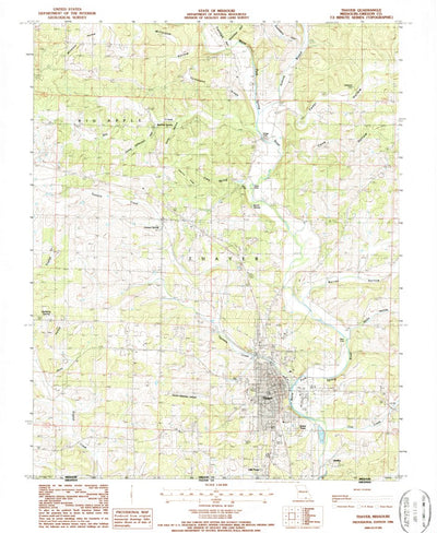 United States Geological Survey Thayer, MO (1986, 24000-Scale) digital map