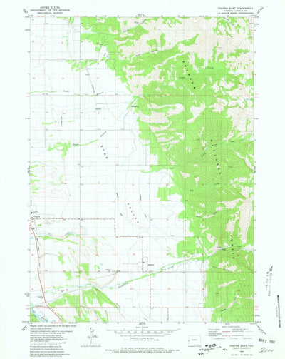 United States Geological Survey Thayne East, WY (1980, 24000-Scale) digital map