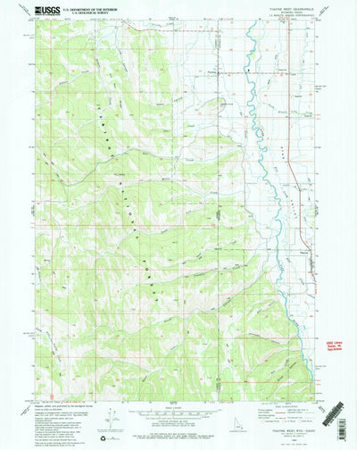 United States Geological Survey Thayne West, WY-ID (1980, 24000-Scale) digital map