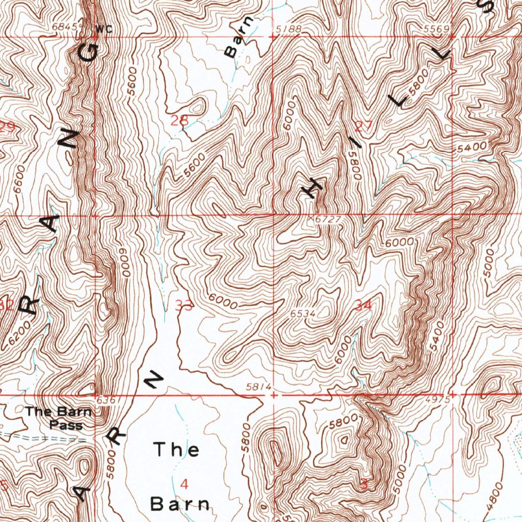Barn Depthmap The Barn, UT (1960, 62500-Scale) Map by United States Geological Survey ...