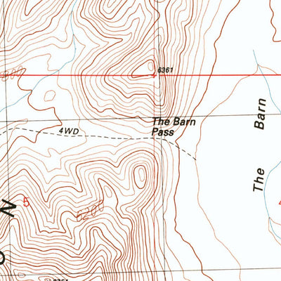 United States Geological Survey The Barn, UT (1991, 24000-Scale) digital map
