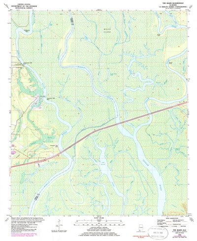 United States Geological Survey The Basin, AL (1980, 24000-Scale) digital map