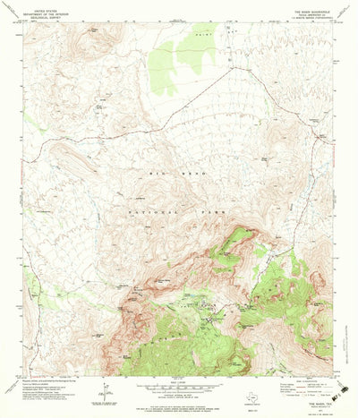 United States Geological Survey The Basin, TX (1971, 24000-Scale) digital map