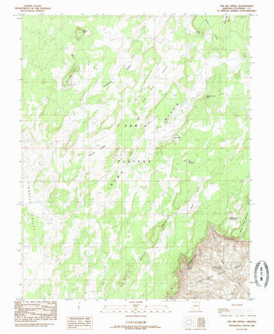 United States Geological Survey The Big Knoll, AZ (1985, 24000-Scale) digital map