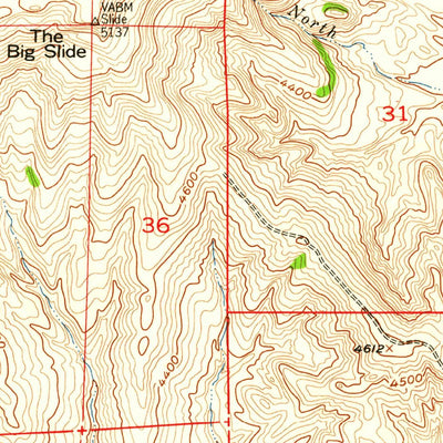 United States Geological Survey The Big Slide, MT (1956, 24000-Scale) digital map