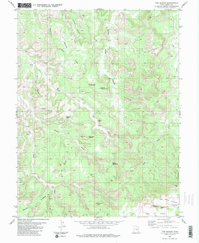 United States Geological Survey The Blocks, UT (1983, 24000-Scale) digital map