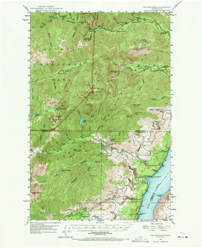 United States Geological Survey The Brothers, WA (1947, 62500-Scale) digital map
