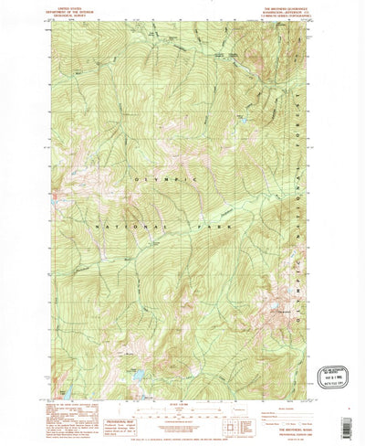 United States Geological Survey The Brothers, WA (1985, 24000-Scale) digital map