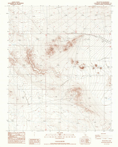 United States Geological Survey The Buttes, CA (1986, 24000-Scale) digital map